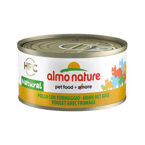  Almo Nature HFC 70 Natural Cat Food - Tin - Chicken And Cheese