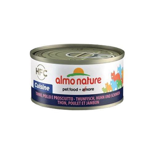  Almo Nature HFC 70 Cat Food - Tin - Tuna, Chicken And Ham
