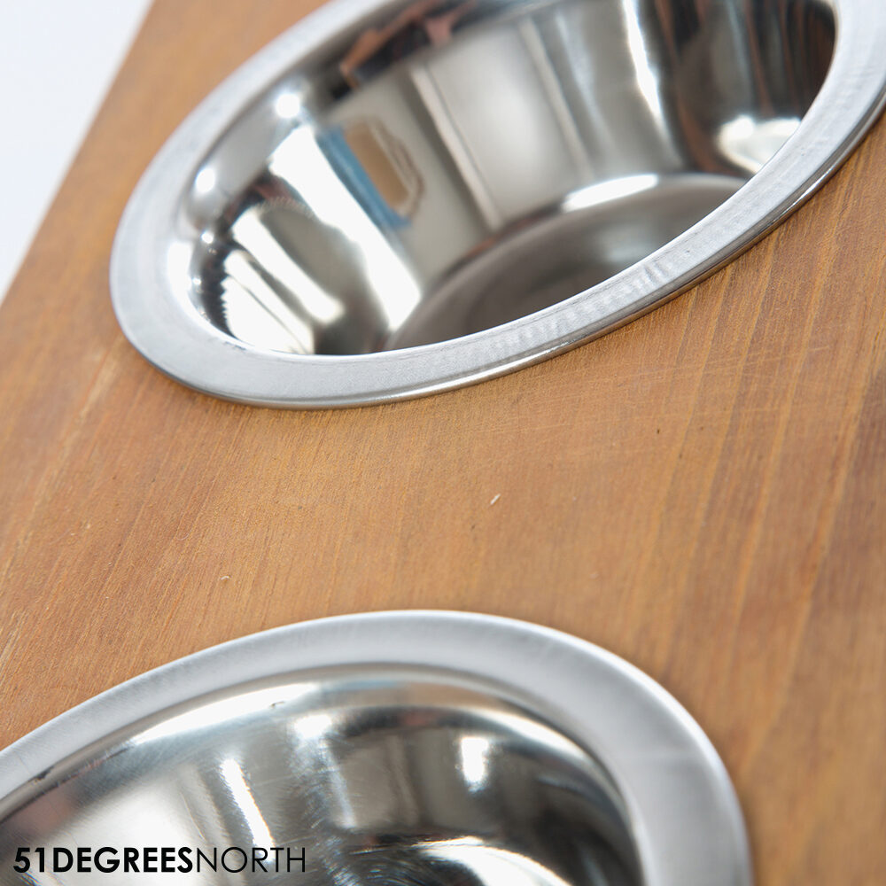  51 Degrees North Food Bowl Teak High