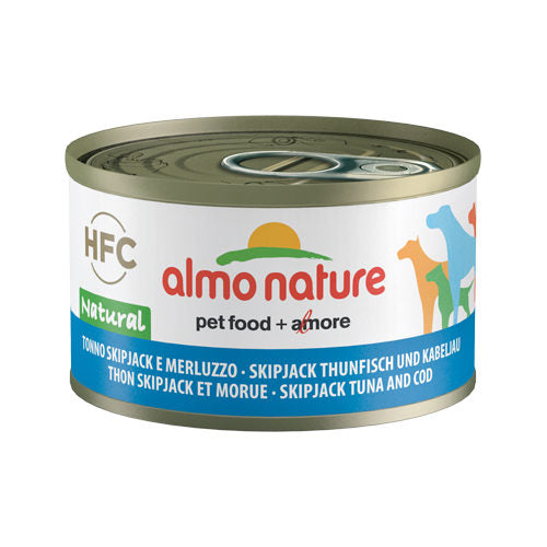  Almo Nature HFC 95 Natural Dog Food - Tin - Skipjack Tuna With Cod