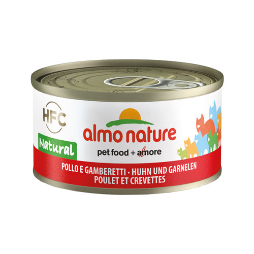  Almo Nature HFC 70 Natural Cat Food - Tin - Chicken And Shrimps