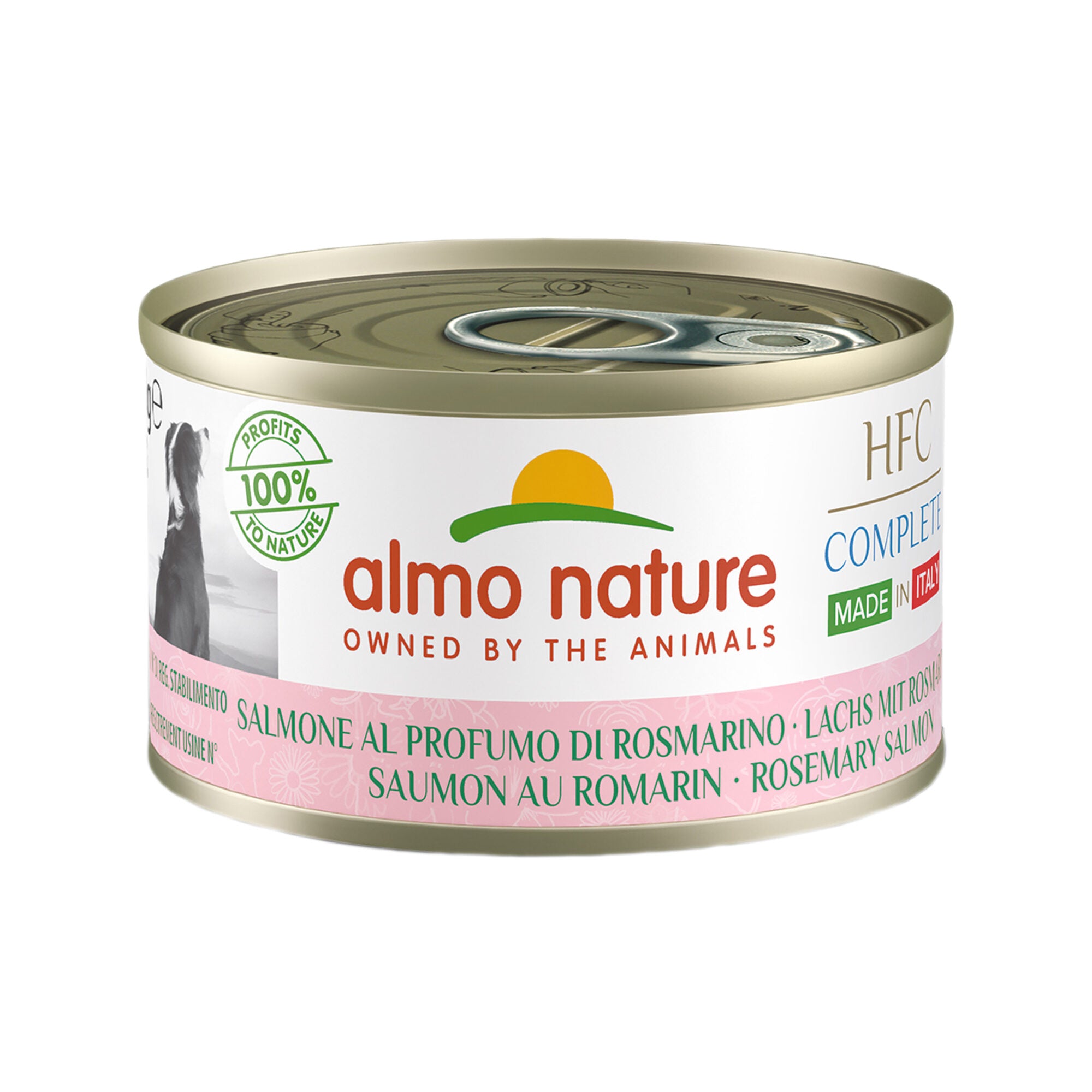  Almo Nature HFC Complete Made In Italy Dog Food - Tin - Salmon With Rosemary