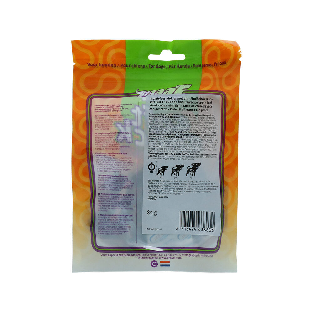 Nobby Braaaf Beef Steak Cubes - Beef & Fish