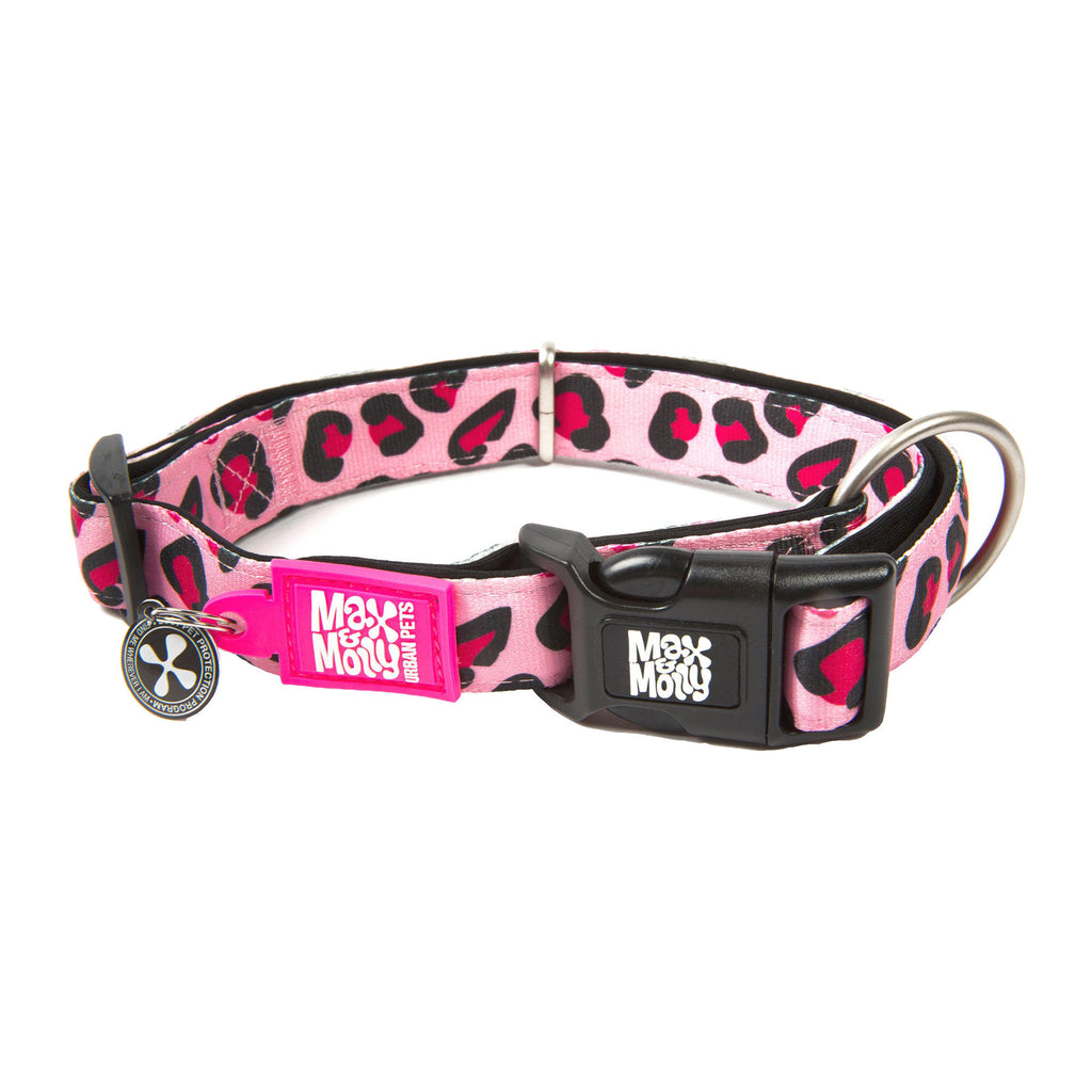  Max & Molly Smart ID Collar - Leopard Pink