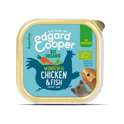  Edgard & Cooper Organic Puppy - Chicken & Fish - Alutrays