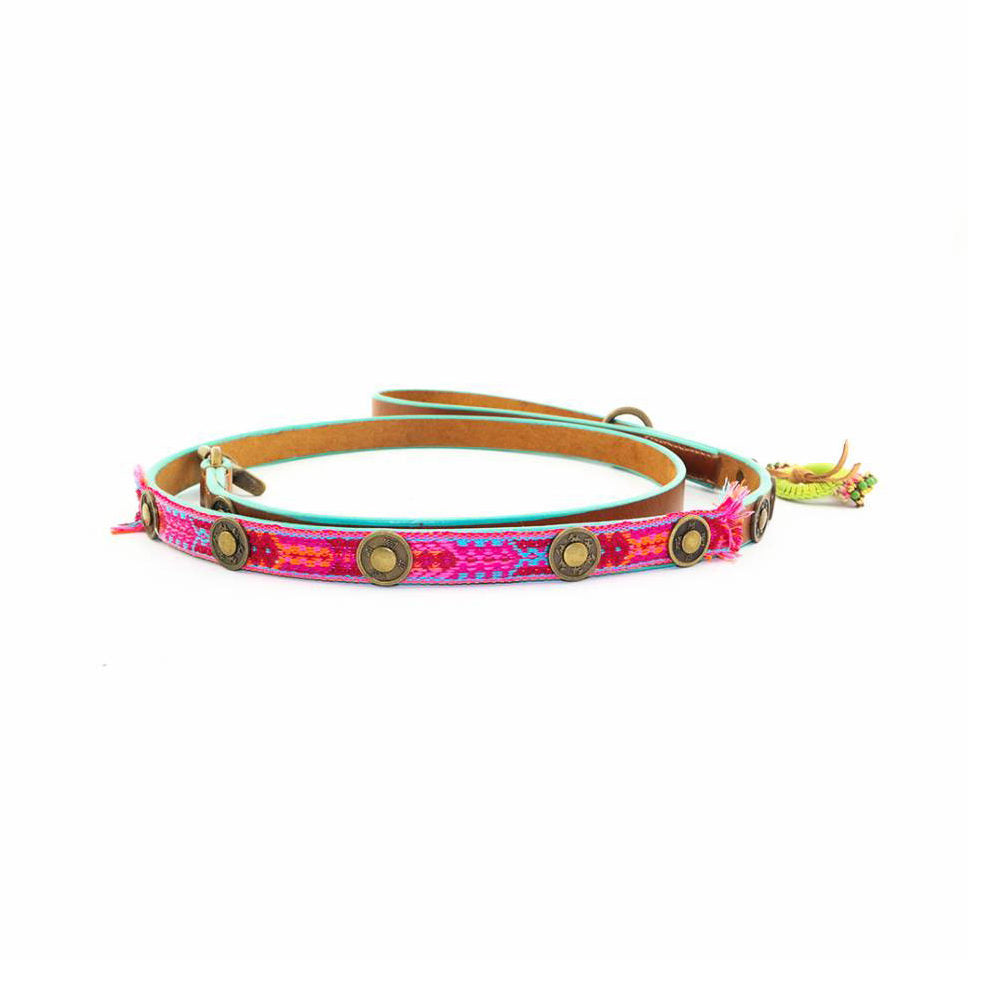  DWAM Dog Lead Boho Rosa