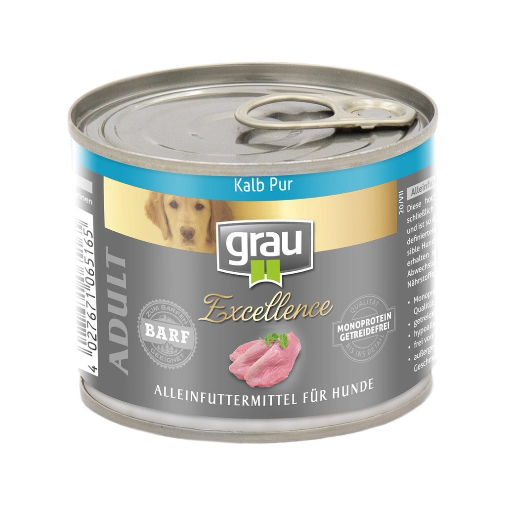  Grau Excellence Adult Pure Dog Food - Calf - Tin