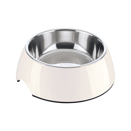  Hunter Melamine Food And Water Bowl - White