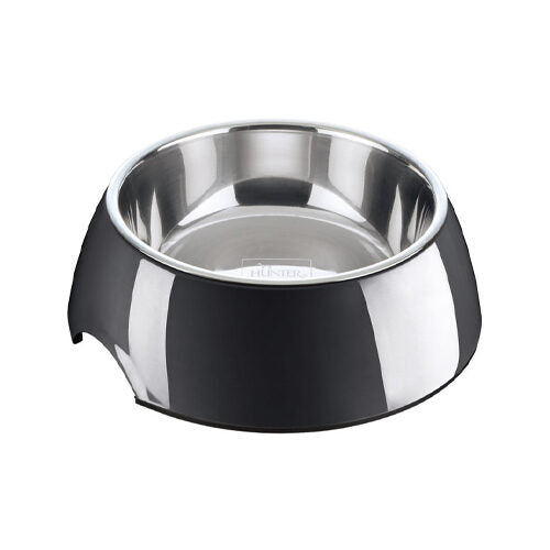  Hunter Melamine Food And Water Bowl - Black