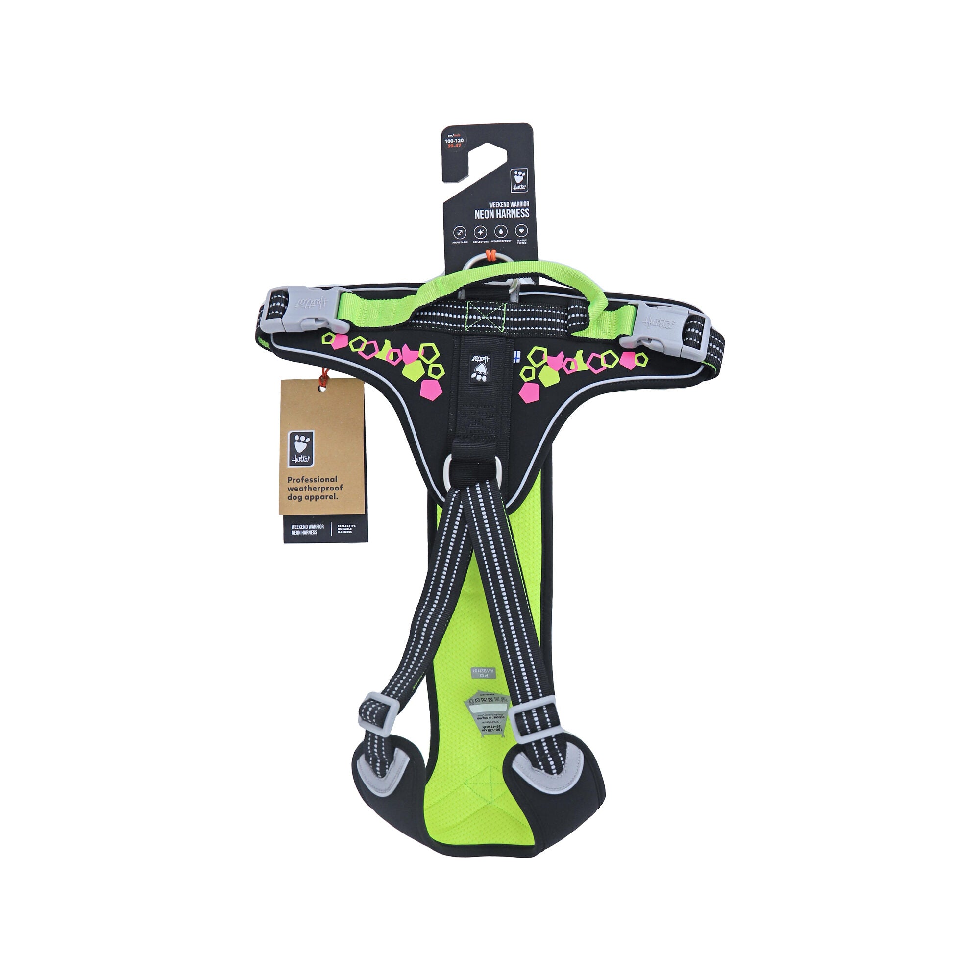  Hurtta Weekend Warrior Harness - Neon Licorice