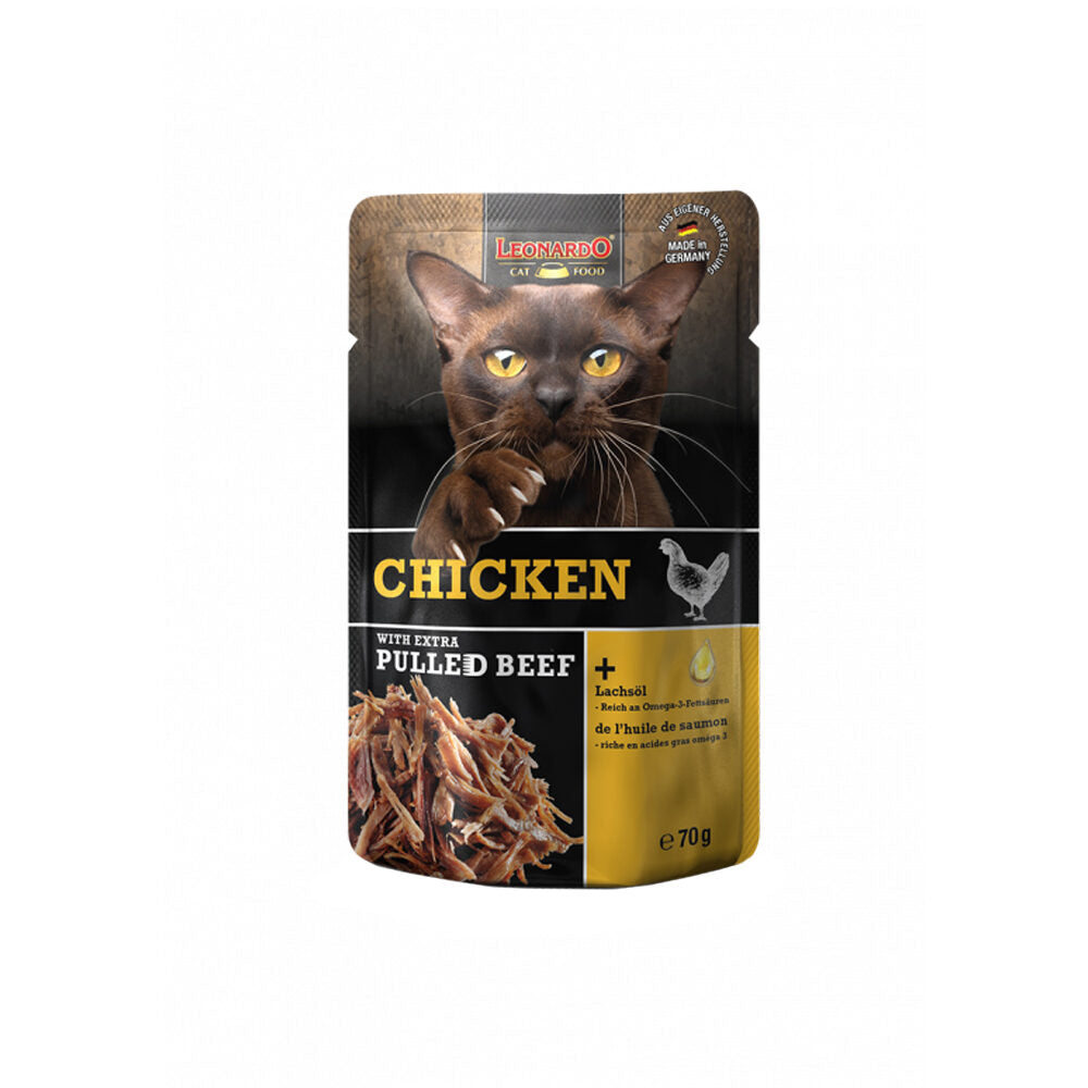  Leonardo Wet Food + Extra Pulled Beef For Cats