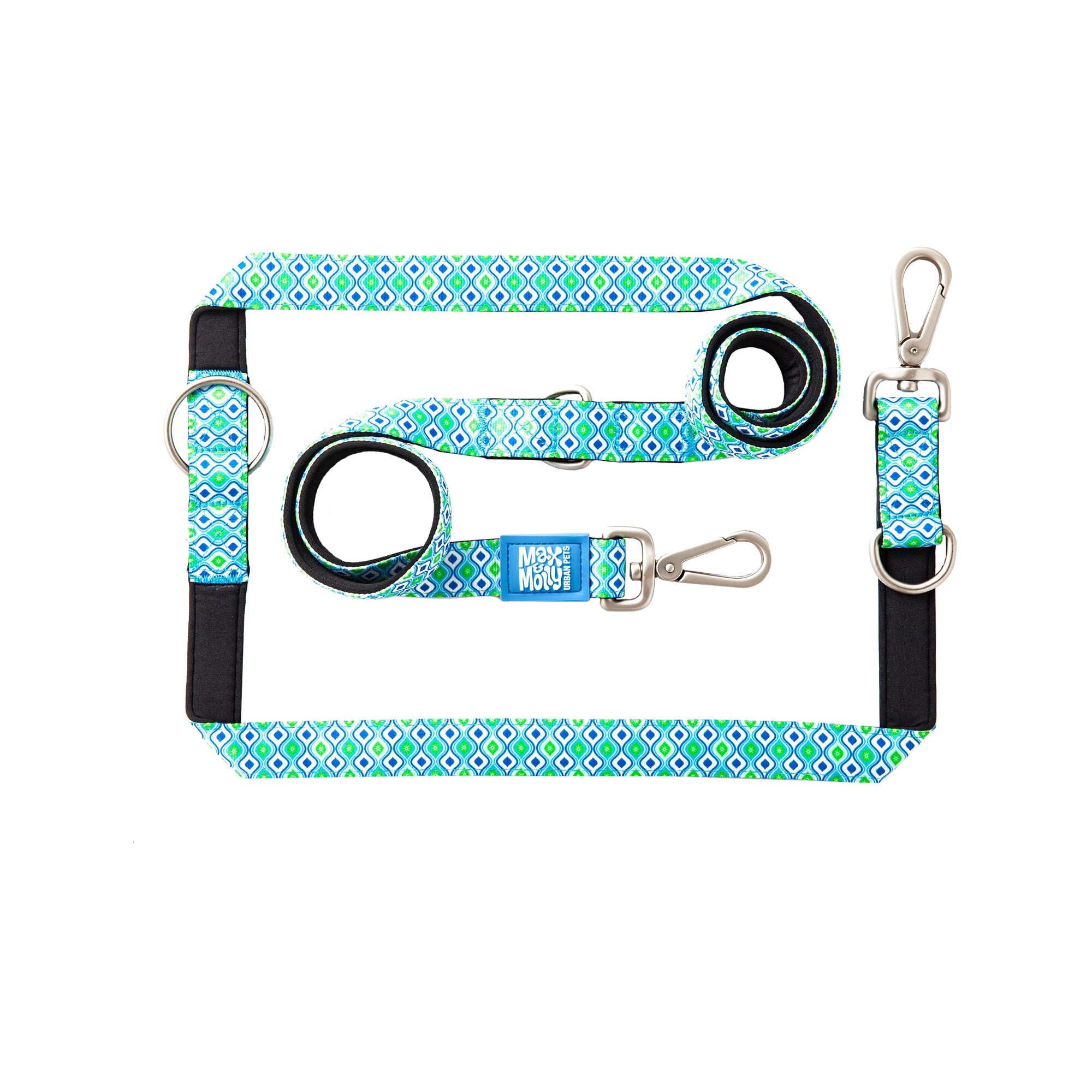  Max & Molly Multi-Function Dog Leash - Retro Blue