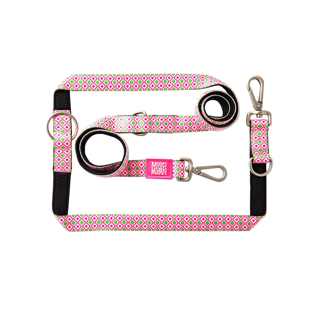  Max & Molly Multi-Function Dog Leash - Retro Pink
