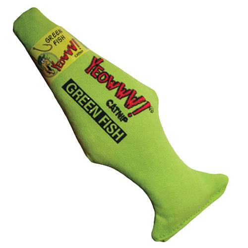  Yeowww! Catnip Green & Yellow Fish