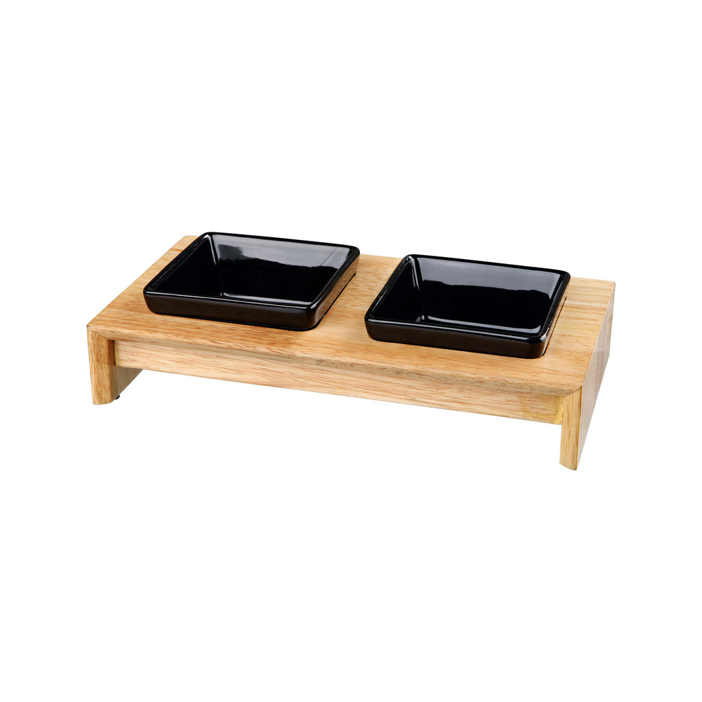  Trixie Feed And Water Bowl Set - Ceramic - Wood