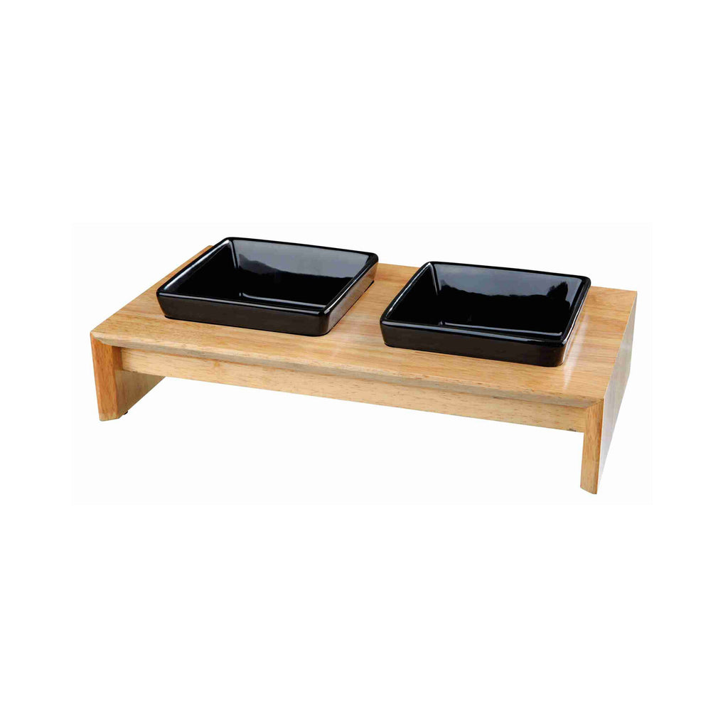  Trixie Feed And Water Bowl Set - Ceramic - Wood