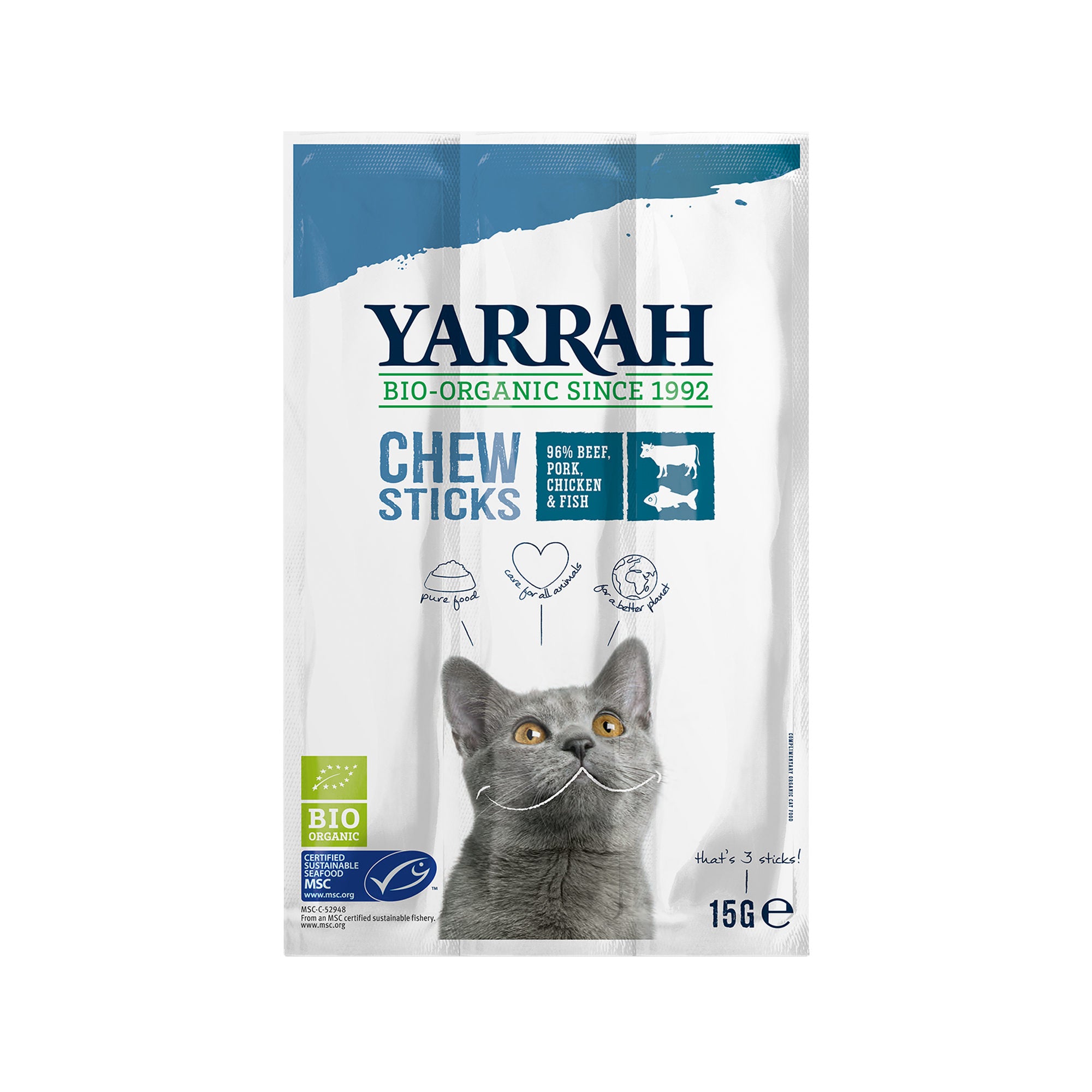  Yarrah - Fish Chew Stick Cat Snacks Bio